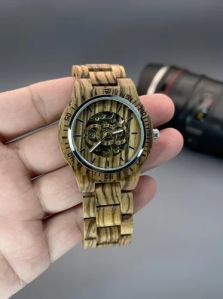 Men Wooden Wrist Watch Party Wear, Official Wear, Casual Wear