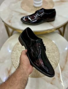 Leather Plain Party Wear Formal Shoes, Color : Black