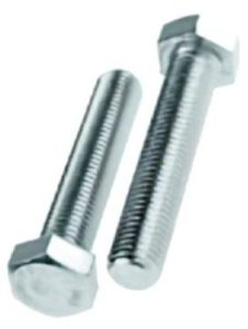 Polished Stainless Steel Hex Bolts, Color : Metallic