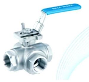 Stainless Steel Three Way Ball Valve Standard For Water Fitting