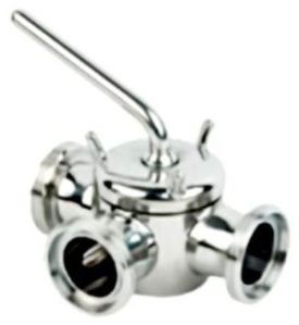 Stainless Steel Three Way Plug Valve, Color : Grey Standard