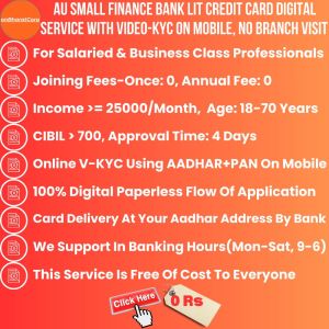 Credit Card Service LIT CARD AU SMALL FINANCE BANK