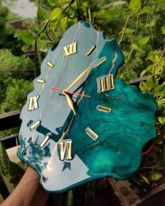 Ocean Green Roman Resin Wall Clock