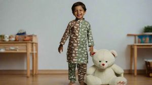 Boys Dual Tone Safari Kurta Set