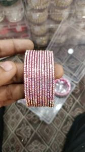 Pink Metal Bangles Set, Shape : Round, Packaging Type : Box