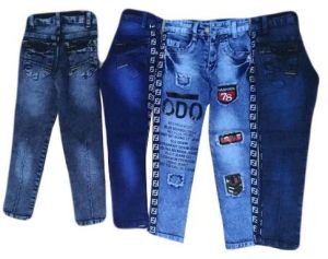 Cotton Faded Kids Jeans Casual Wear, Party Wear