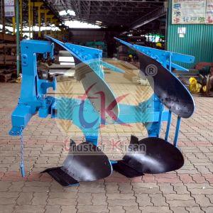 Mild Steel Akhand Model 2 Furrow Reversible Plough, Color : Blue