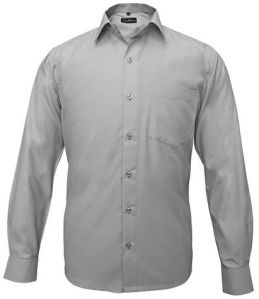 Mens Cotton Light Grey Men Full Sleeve Shirt