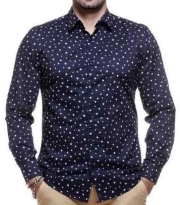 Mens Cotton Printed  Full Sleeve Shirt