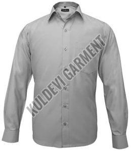 Mens Cotton Light Grey Men Half Sleeve Shirt