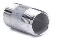 Stainless Steel Barrel Nipple, Color : Silver For Fittings