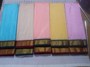 Plain Green Panche Cotton Lungi One Size Fits Most