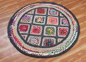 Indian Handmade Multicolor Cotton Chindi Rug