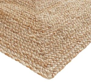 Gooky Goods Plain Rectangular Jute Rug, Thickness : 9-11mm