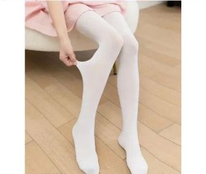 Plain Ladies Spandex Stocking Socks, Color : White All Sizes