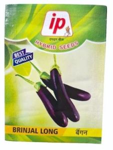 Organic Long Hybrid Brinjal Seeds 9%, Packaging Size : 100gm