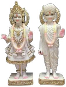 Color Coated Marble Swami Narayan Statue, Color : Multicolors