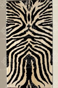 Woolen Zebra Print Hand Tufted Carpet