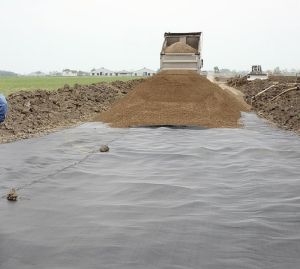 Om Wire Plain Nonwoven Geotextile Fabric for Road Uses