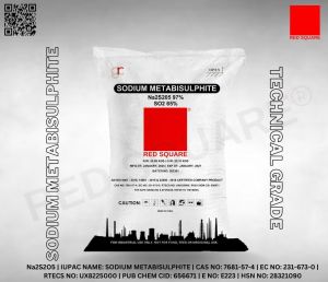 RED SQUARE Sodium Metabisulphite For Water Treatment, Colour Fixative