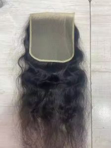 14 Inch Swiss Lace Closures, Color : Black Curly, Wavy