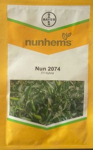 BASF Natural Nunhems Chilli 2074 Seeds, Color : Light Green, Green