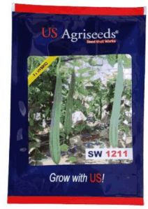 US AGRISEEDS Natural SW 1211 Ridge Gourd Seeds, Color : Green