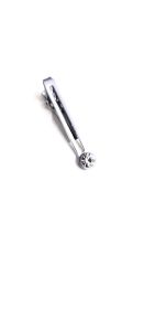 Polished Metal Silver Tie Pin, Color : Glossy