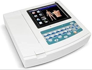 Electric 12 Channel ECG Machine, Color : White, Weight : 5-10kg