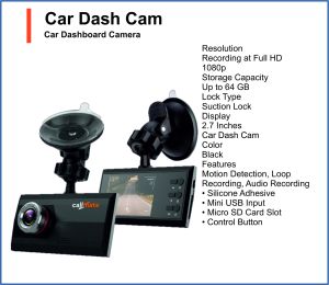 Battery Callmate Car Dash Camera, Color : Black