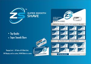 ZS Stainless Steel Razor Blade, Color : Metallic