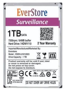 Everstore 1tb Surveillance Hard Disk Drive with 2 Year Warranty