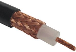 78 Ohm Infocomm RG108 Twinax Cable Single Shielded With Black PVC Jacket