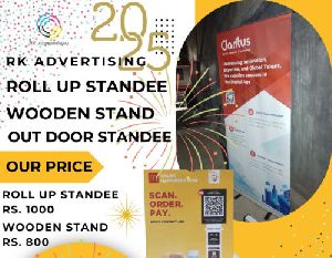 Polished Polyester Roll Up Standee Printer Service 3x6, 2x5, 2.5x6