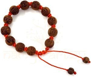 12mm Rough Tulsi Beads Bracelet, Color : Brown, Gender : Unisex