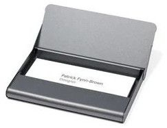 Plain Steel Visiting Card Holder, Color : Silver