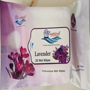 Cotton Aareha Lavender Wet Wipes, Color : White