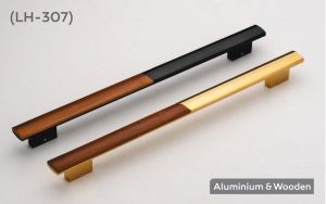 LH 307 Aluminium & Wooden Door Handle