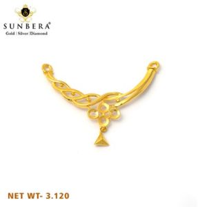 22 KT Unique Design Women Gold Pendant