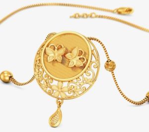 916 Buzzy Butterfly-floret Gold Necklace