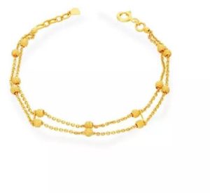 916 Charming Multi Stringed 22KT Womens Gold Bracelet