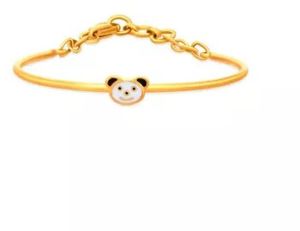 916 Cute Bear 22KT Fancy Baby Gold Bangle