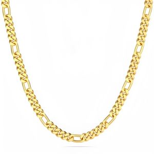 916 Thin Figaro Unisex Gold Chains Daily Wear