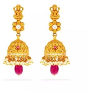 916 Traditionally Crafted 22KT Womens Gold Earrings