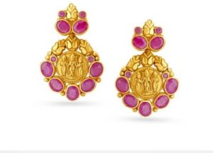 916 Womens Drop Gold Earrings