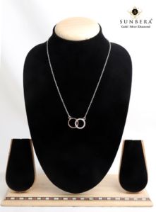 925 Silver Couple Ring Chain