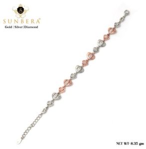 925 Sterling Silver Classic Women Rose Gold Bracelet