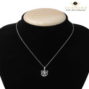 925 Sterling Silver Light Weight Womens Chain Pendant Set