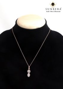 Womens Light Weight Chain Pendant Earring Set