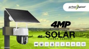 4 MP Active Pixel 4G Solar battery Outdoor Camera